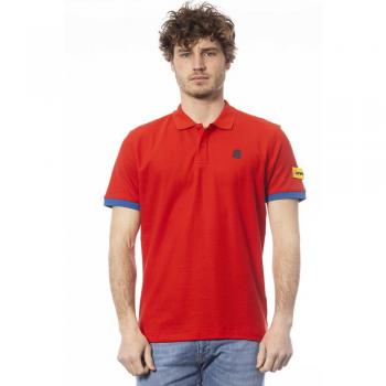 Invicta Red Cotton Polo Shirt - M, Polo Shirts, male, Red, Size: M, Logo Short Sleeve Polo Shirt