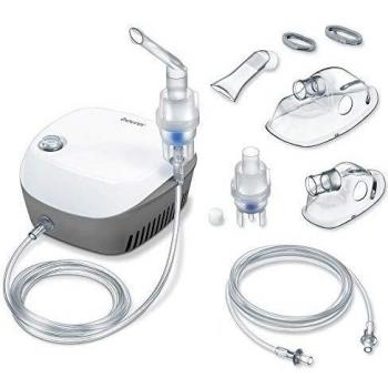 Beurer IH 18 Inhalador con tecnología de aire comprimido para el tratamiento de las vías respiratorias superiores e inferiores, apto para adultos y niños