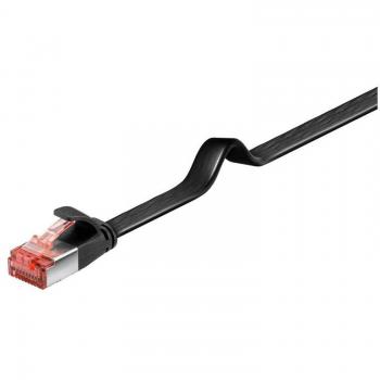 Cable de Red Patch Plano Cat.6 U/FTP 2m Negro - Goobay