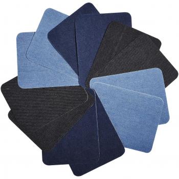 12 Piezas Parches Termoadhesivos Parches de Vaqueros Kit de Reparación de Pantalones, 5 por 3-3/ 4 Pulgadas