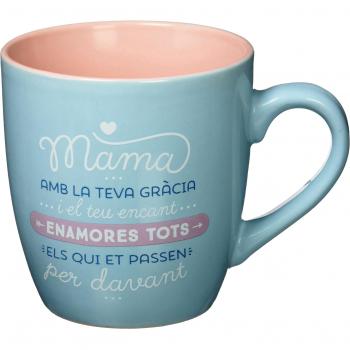 Mr. Wonderful Taza con mensaje Mama, amb la teva gràcia i el teu encant, enamores tots els qui et passen per davant