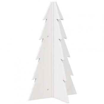 Árbol de Navidad de adorno madera maciza pino blanco 69,5 cm
