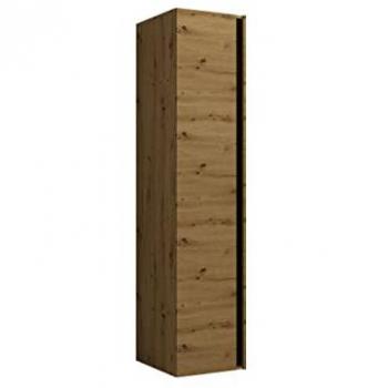 Armario Hartford 369, Roble Artisan y Negro, Con Bisagras, 2 Estantes, 186 x 40 x 44 cm