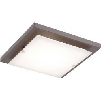 Plafoniera Cuadrada Simple Envostar Kerio 30x30 cm Wengué, 1x E27