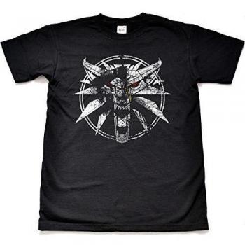 Teamzad Wolf Medallion Gamer Camiseta para hombre Large