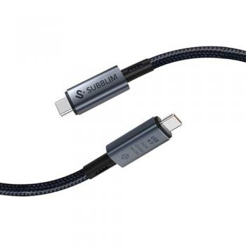 Cable USB-C Subblim 240W USB 4.0 1,5m Compatible Thunderbolt 3/4 8K@60Hz Nylon Trenzado