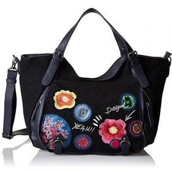 Desigual - ROTTERDAM YEAH, Bolsa de Hombro Mujer, Azul