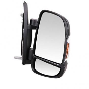Retrovisor exterior SPJ E-2306 con diseño aerodinámico, ajuste manual, vidrio templado, carcasa resistente a impactos y compatible con múltiples modelos de automóviles