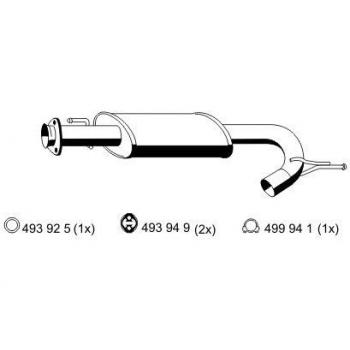 Silenciador Intermedio ERNST 515092 para FIAT Ducato II, Peugeot Boxer y Citroën Jumper