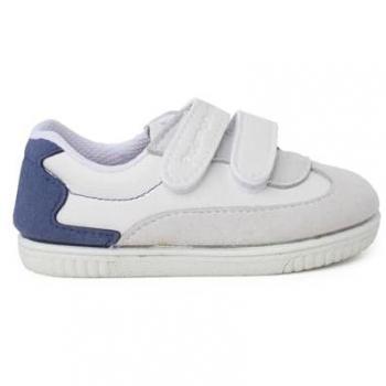 Pisamonas Zapatillas Deportivas Blanditas Minimal Talonera para Niños en Colores, Talla 20, Color Azul Jeans