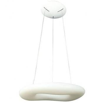 Lámpara de Colgar LED Circular 38W con Mando a Distancia, Cambio de Color 3 en 1, Regulable, Cuerpo Blanco