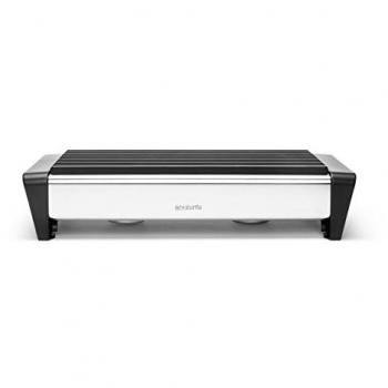 Brabantia Calientaplatos 2 Velas, Aluminio, Gris Mate y Negro, Centimeters
