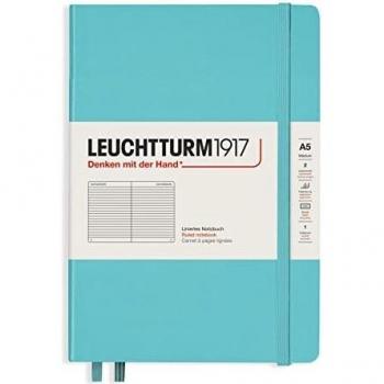 LEUCHTTURM1917 Medium A5 Sized Notebook Ruled (Aquamarine) One Size