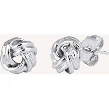 Pendientes Vidal & Vidal Essentials de plata con motivo de nudo pequeño