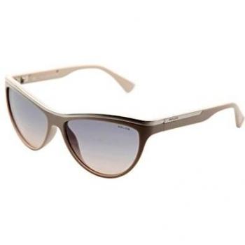 Police S1808 Oval Acetate Sunglasses for Women - Lilac and Gray