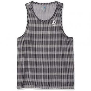 Odlo BL Top V-Neck Tank Millennium Element Camisa, Hombre, Gris Melange-AOP SS19, Large