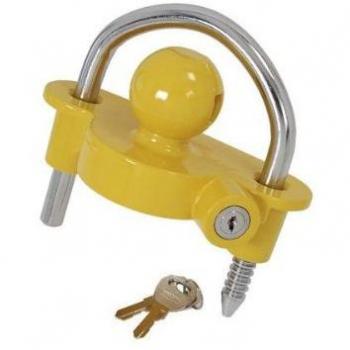 Neilsen ct3123 - Bloqueo de enganche universal de seguridad para remolques, caravana, caballo, caja de remolque, color amarillo