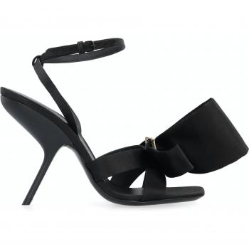 Ferragamo Women's Helena Satin Sandals, Black, Size 8.5, Style 01F808, Color 763040