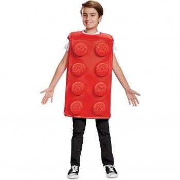 Disfraz infantil de ladrillo Lego Rojo