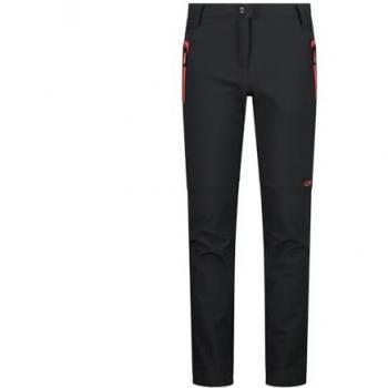 CMP Unisex Long Pants for Kids - Gray/Anthracite with Poppy Accents, Size 164