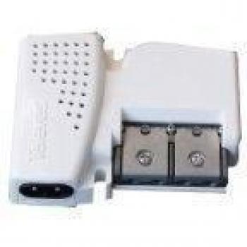 Amplificador de vivienda UHF hasta 20dB + VHF hasta 12dB, 1 entrada, 2 salidas Plug & Play Pikokom Televes 5605 con alimentación de previos 12V, 150mA. ¡Tamaño reducido!