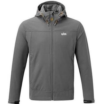 Gill Chaqueta para hombre, repelente al agua, Softshell, cálida, ceniza, pequeña