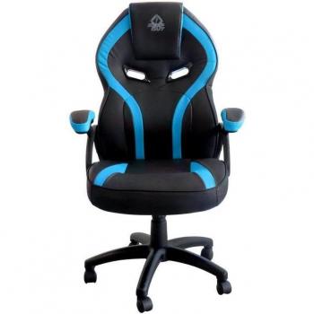 Keep Out XS200 Silla Gaming Negra con Detalles Azules, Espuma de Alta Densidad, Reposabrazos Fijos