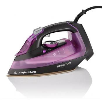 Plancha a vapor Morphy Richards 303140, suela de cerámica, 2800 W, color negro y púrpura