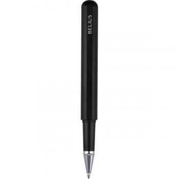 Roller y funda de similpiel Belius Space B color minimalista negro con tinta azul en caja de diseño