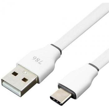 Cable USB a USB Tipo C 3 Metros - Carga Rápida y Sincronización - Blanco
