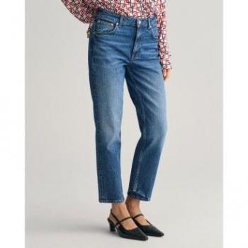 Vaqueros Straight Cropped Fit Azul de Gant