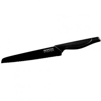 Cuchillo Panero Wave Nirosta 20-35cm, Acero Inoxidable, Antiadherente, Polipropileno y Elástomero, Negro y Gris
