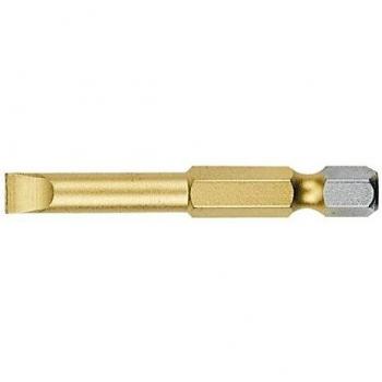 Witte 427532 Caja 5 Puntas de Destornillador Plano 5,5x50mm con Revestimiento de Nitruro de Titanio, Único, Set de 5 Piezas