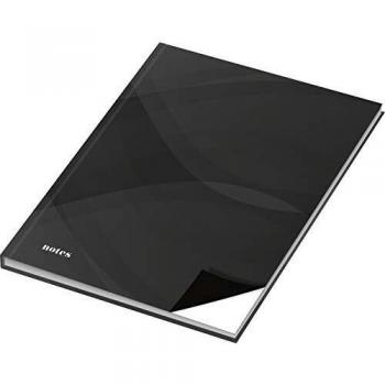 Cuaderno RNK Verlag A5, tapa dura, en blanco, 96 hojas, color negro carbón