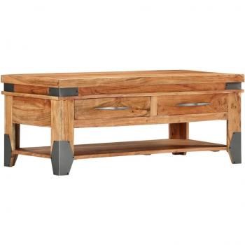 vidaXL Coffee Table 110x52x45 cm Solid Acacia Wood