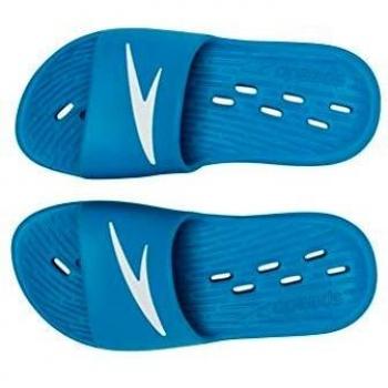Chanclas de natación Speedo Slide para niños, color azul claro, talla 34.5
