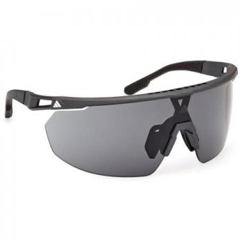 Adidas Unisex Matte Black/Grey Sport Sunglasses SP0095 One Size