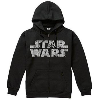 Star Wars Rebel Logo & Text Sudadera con Capucha, Negro, L para Hombre