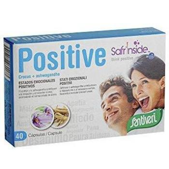 SANTIVERI - Positive Cápsulas / 40 cápsulas de azafrán y ashwaganda que contribuyen al bienestar emocional