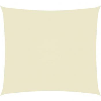 Toldo de vela rectangular tela Oxford color crema 3,5x4,5 m