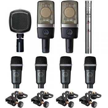 Kit de Micrófonos para Batería AKG Premium - 8 Micrófonos Seleccionados a Mano