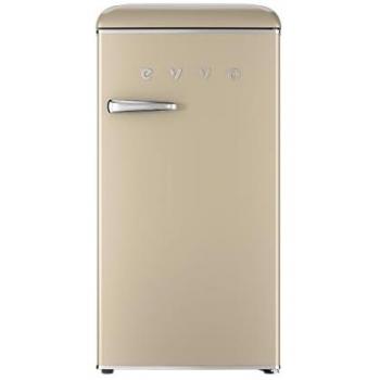 Frigorífico Mini Retro Beige Evvo F26BG, 84 Litros + 11 Litros Congelador, Bajo Consumo, Silenciosa, Control de Temperatura