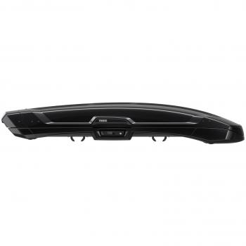 Cofre de Techo Thule Vector Alpine Negro Metalizado 380L, capacidad de 380 litros, diseño aerodinámico, sistema de apertura dual, compatible con la mayoría de las barras de techo, fabricado en material resistente a