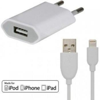 X-One R070225 - Cargador USB 2.1A con cable MFI para Apple iPhone 5
