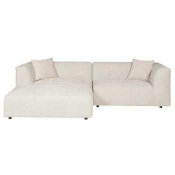 Sofá Rinconera Izquierda de Pana Beige NAEMIA de Maison Céphy