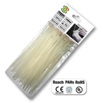 Bridas Profesionales Transparentes 100 Piezas 7,6 x 350 mm Nylon de Calidad Industrial