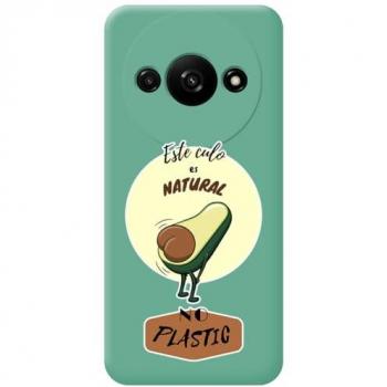 Funda de Silicona Líquida Verde para Xiaomi Redmi A3 con Diseño Culo Natural