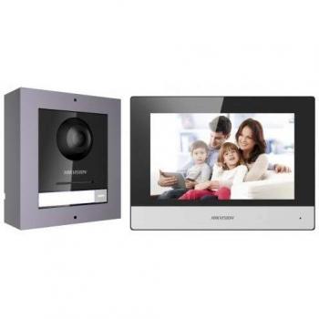Hikvision DS-KIS602 - Intercom con estación interior y estación de puerta