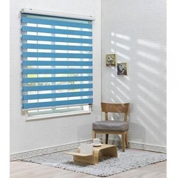 Custom corte a tamaño, [winsharp woodlook 240] Horizontal ventana estor Zebra Dual Persiana & tratamientos,, W x H