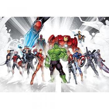 Fototapiz Marvel Avengers Unite, 368x254 cm, incluye pegamento